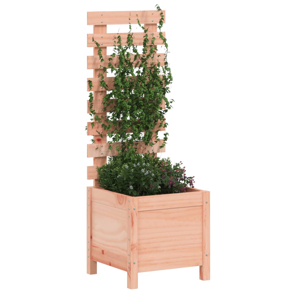 Garden Planter with Rack 39x39.5x114 cm Solid Wood Douglas