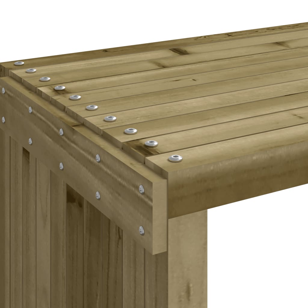 Garden Bench Extendable 212.5x40.5x45 cm Impregnated Wood Pine