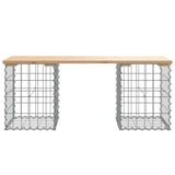 Garden Bench Gabion Design 103x31x42 cm Solid Wood Pine