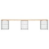Garden Bench Gabion Design 203x31x42 cm Solid Wood Pine