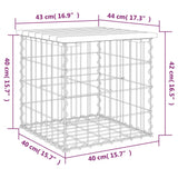 Garden Bench Gabion Design 43x44x42 cm Solid Wood Pine