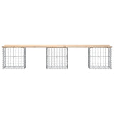 Garden Bench Gabion Design 203x44x42 cm Solid Wood Pine