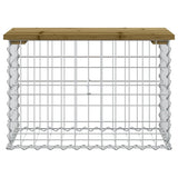 Garden Bench Gabion Design 63x31.5x42 cm Impregnated Wood Pine