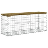 Garden Bench Gabion Design 103x31.5x42 cm Impregnated Wood Pine