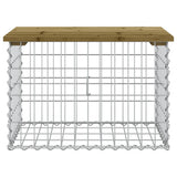 Garden Bench Gabion Design 63x44x42 cm Impregnated Wood Pine
