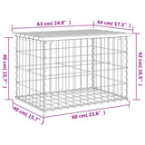 Garden Bench Gabion Design 63x44x42 cm Impregnated Wood Pine