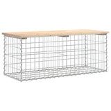 Garden Bench Gabion Design 103x44x42 cm Solid Wood Pine