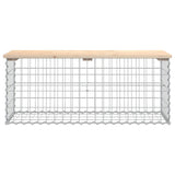 Garden Bench Gabion Design 103x44x42 cm Solid Wood Pine