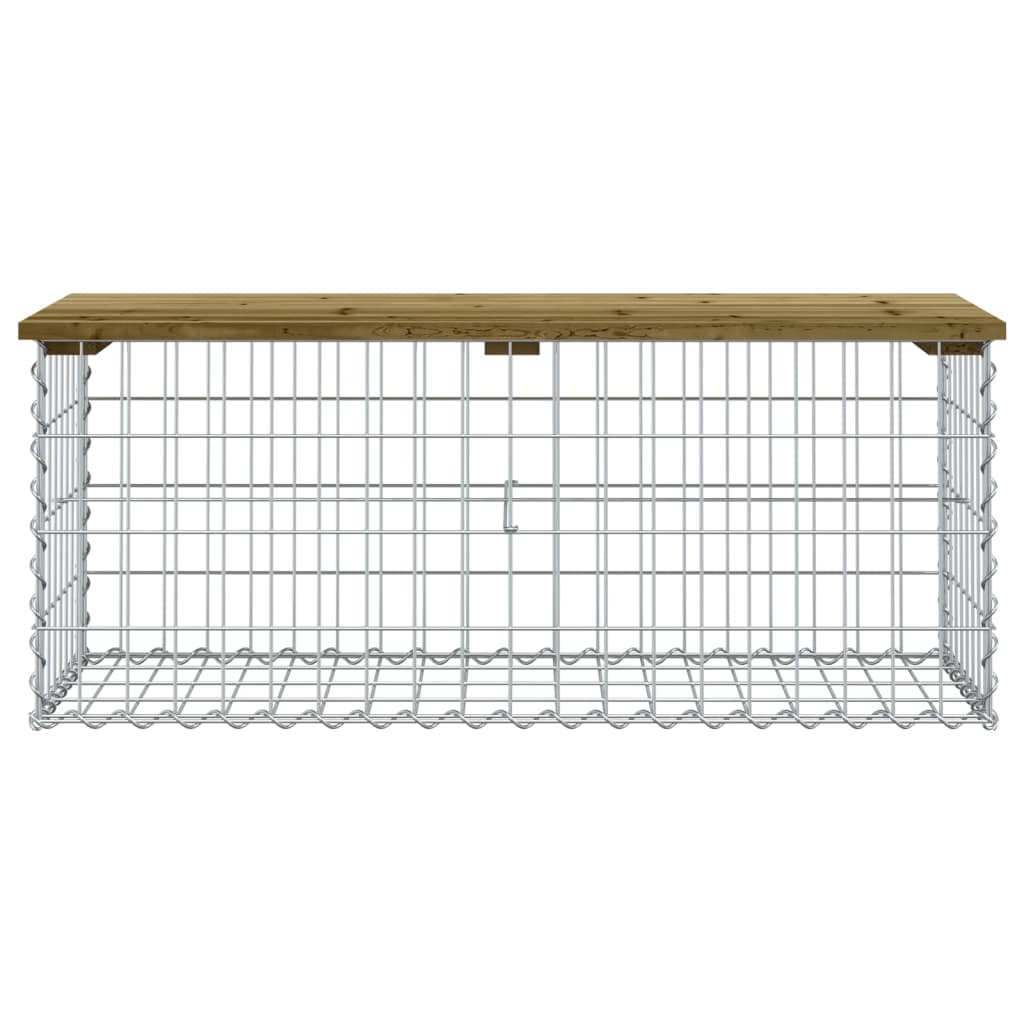 Garden Bench Gabion Design 103x44x42 cm Impregnated Wood Pine