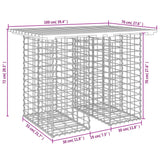 Garden Bench Gabion Design 100x70x72 cm Solid Wood Douglas