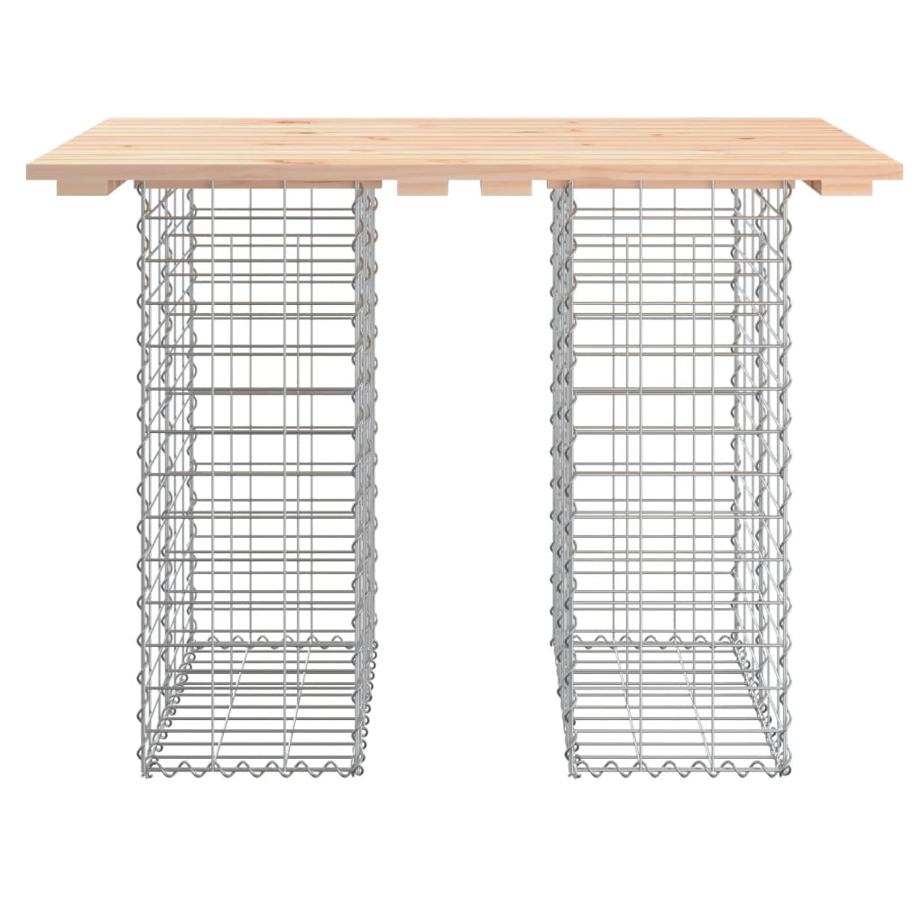 Garden Table Gabion Design 100x70x72 cm Solid Wood Pine