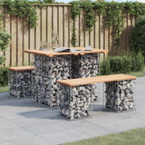 Garden Table Gabion Design 100x70x72 cm Solid Wood Pine