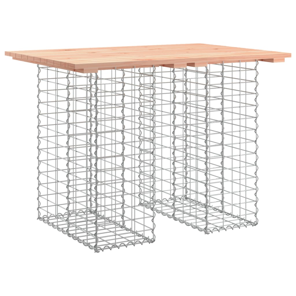 Garden Table Gabion Design 100x70x72 cm Solid Wood Douglas