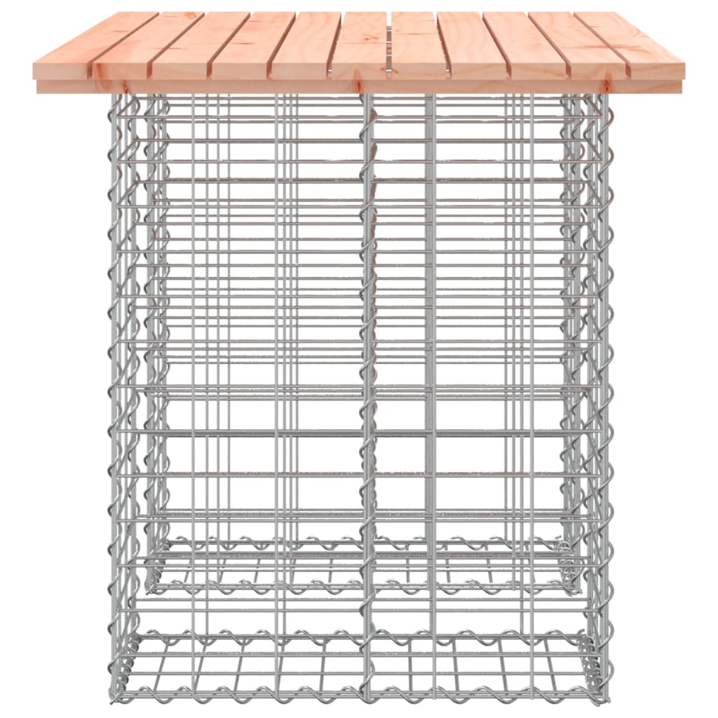 Garden Table Gabion Design 100x70x72 cm Solid Wood Douglas