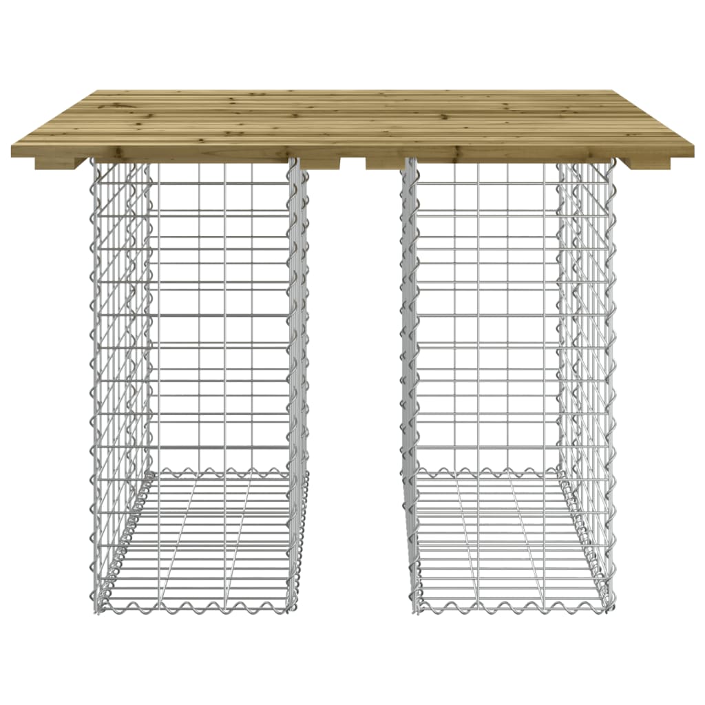 Garden Table Gabion Design 100x102x72 cm Impregnated Wood Pine