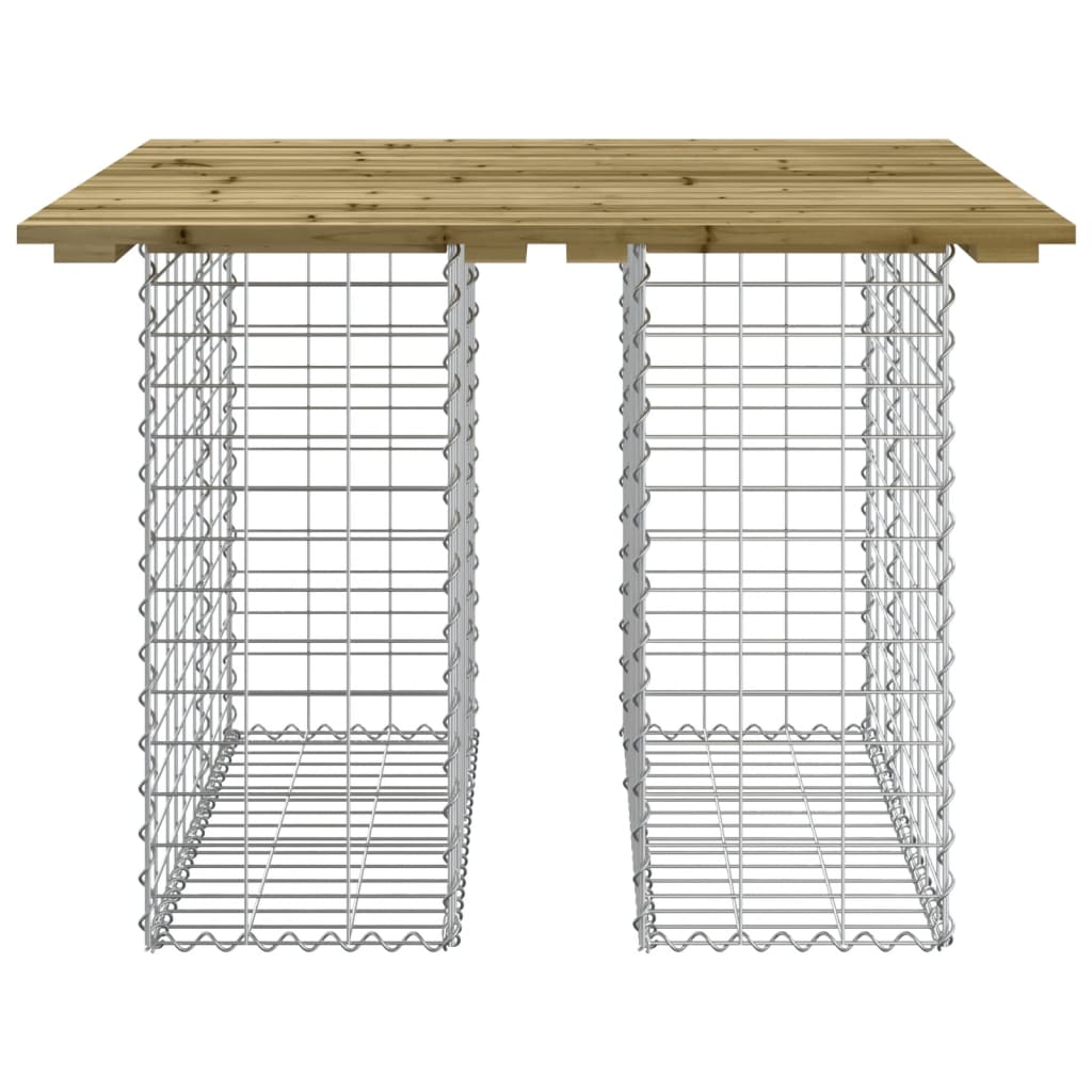 Garden Table Gabion Design 100x102x72 cm Impregnated Wood Pine