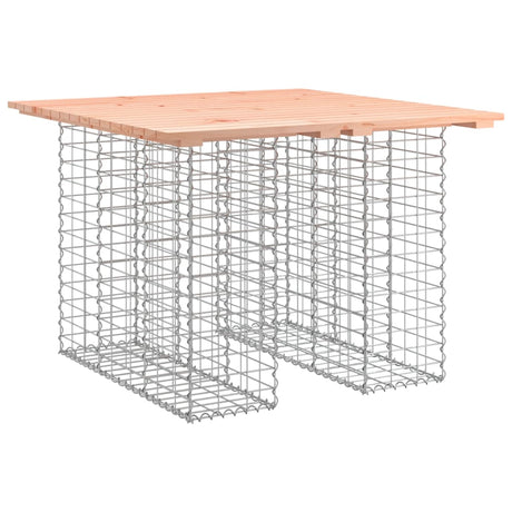 Garden Table Gabion Design 100x102x72 cm Solid Wood Douglas
