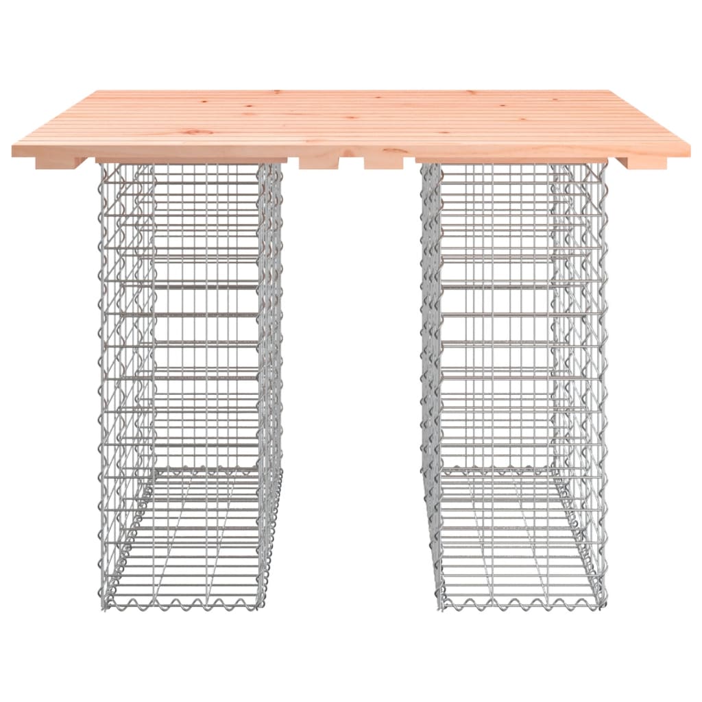 Garden Table Gabion Design 100x102x72 cm Solid Wood Douglas