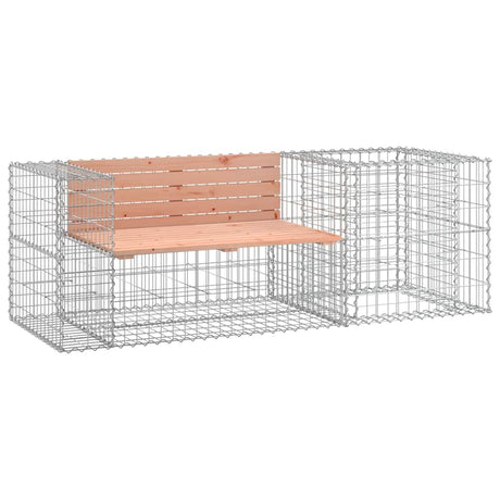vidaXL Garden Bench with Gabion Basket Solid Wood Douglas