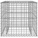 Gabion Basket Silver 70x70x65 cm Galvanised Iron