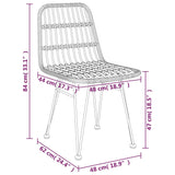 Garden Chairs 2 pcs Black 48x62x84 cm PE Rattan