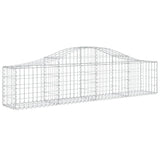 Arched Gabion Baskets 4 pcs 200x30x40/60 cm Galvanised Iron