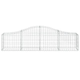 Arched Gabion Baskets 4 pcs 200x30x40/60 cm Galvanised Iron