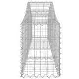 Arched Gabion Baskets 9 pcs 200x30x40/60 cm Galvanised Iron