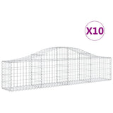 Arched Gabion Baskets 10 pcs 200x30x40/60 cm Galvanised Iron