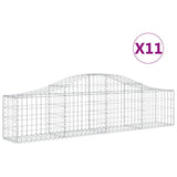 Arched Gabion Baskets 11 pcs 200x30x40/60 cm Galvanised Iron