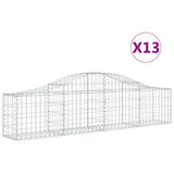 Arched Gabion Baskets 13 pcs 200x30x40/60 cm Galvanised Iron