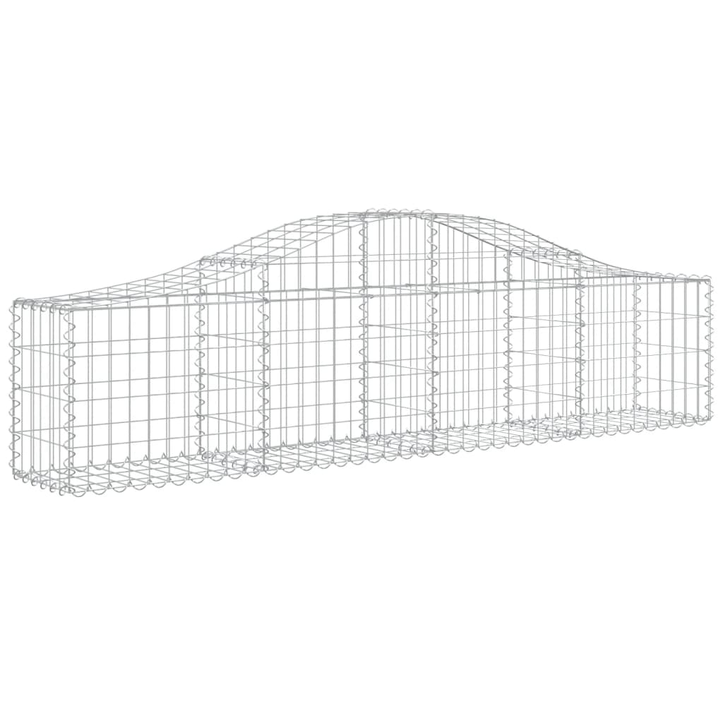 Arched Gabion Baskets 14 pcs 200x30x40/60 cm Galvanised Iron