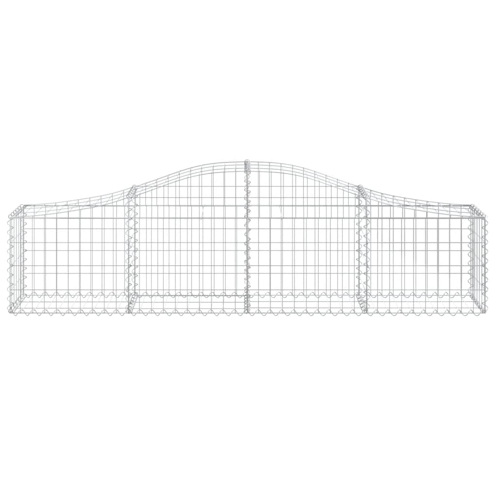 Arched Gabion Baskets 14 pcs 200x30x40/60 cm Galvanised Iron