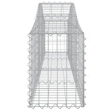 Arched Gabion Baskets 14 pcs 200x30x40/60 cm Galvanised Iron