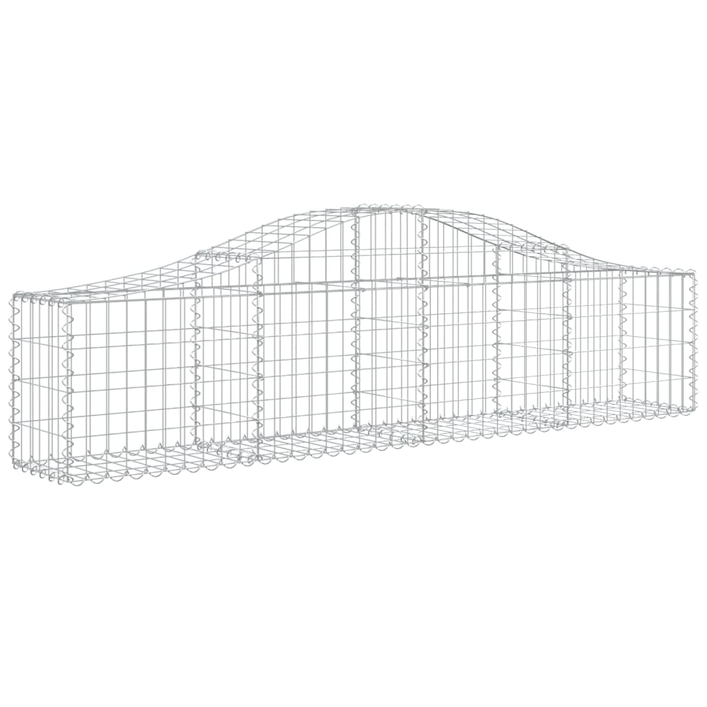 Arched Gabion Baskets 15 pcs 200x30x40/60 cm Galvanised Iron