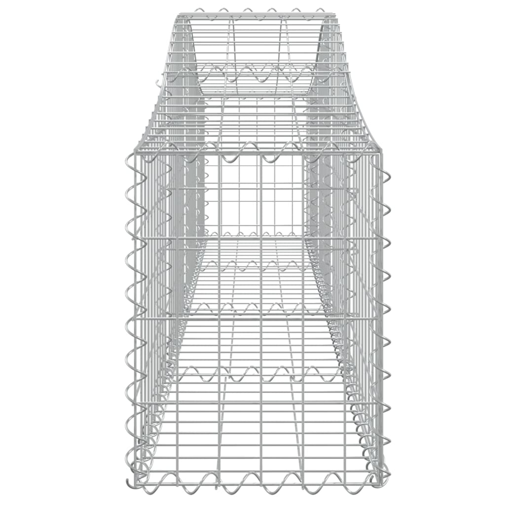 Arched Gabion Baskets 15 pcs 200x30x40/60 cm Galvanised Iron