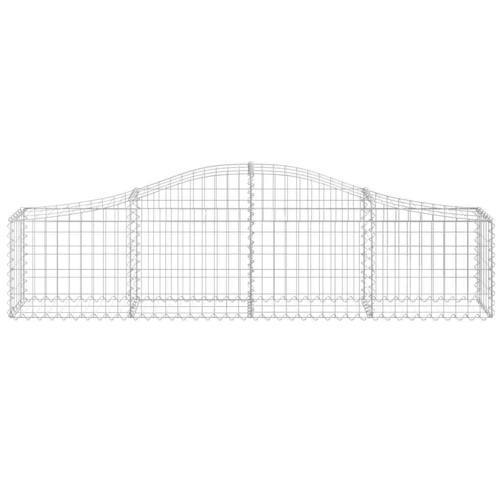 Arched Gabion Baskets 18 pcs 200x30x40/60 cm Galvanised Iron