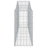 Arched Gabion Baskets 2 pcs 200x30x60/80 cm Galvanised Iron