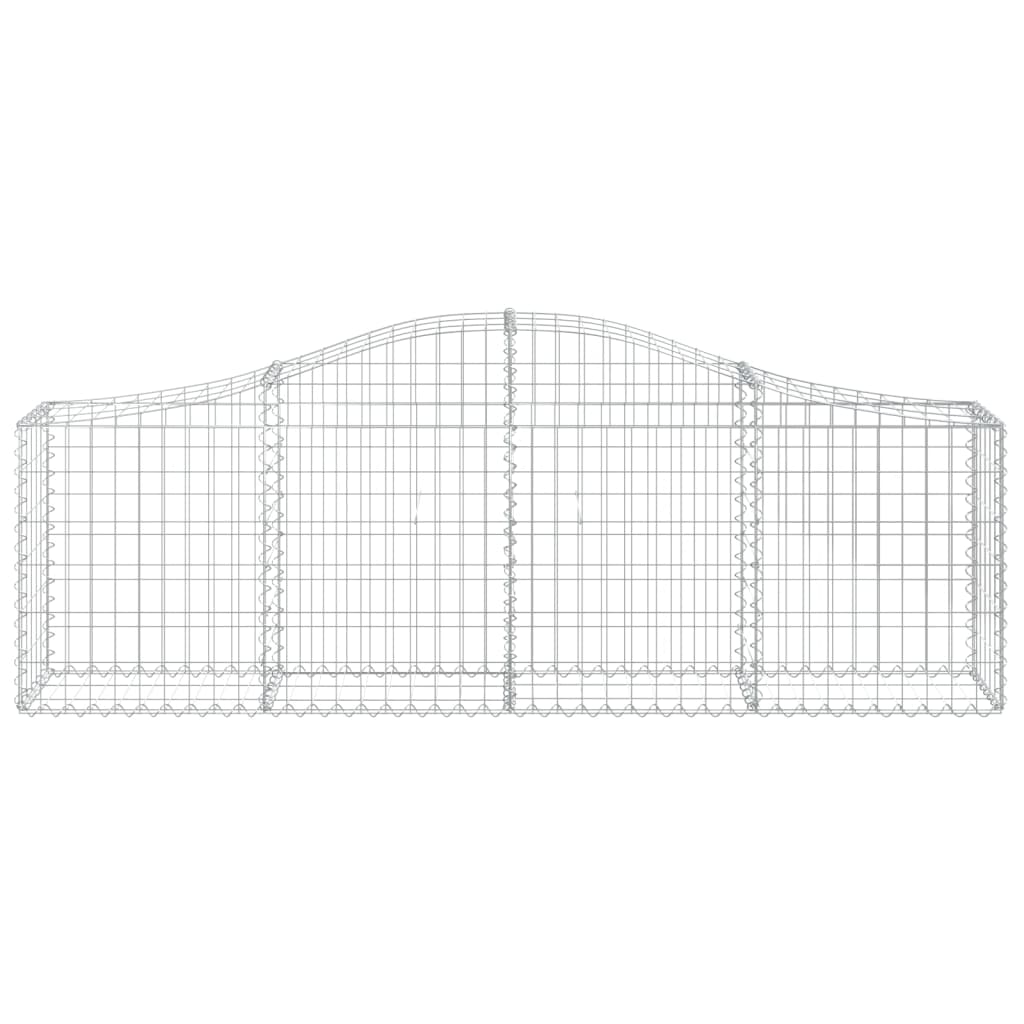 Arched Gabion Baskets 9 pcs 200x30x60/80 cm Galvanised Iron