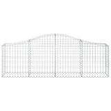 Arched Gabion Baskets 9 pcs 200x30x60/80 cm Galvanised Iron