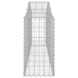 Arched Gabion Baskets 12 pcs 200x30x60/80 cm Galvanised Iron