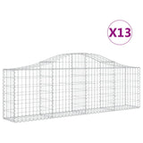 Arched Gabion Baskets 13 pcs 200x30x60/80 cm Galvanised Iron