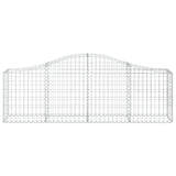 Arched Gabion Baskets 13 pcs 200x30x60/80 cm Galvanised Iron