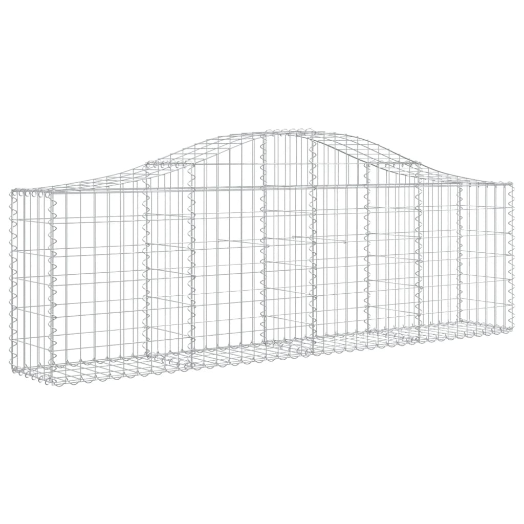 Arched Gabion Baskets 15 pcs 200x30x60/80 cm Galvanised Iron