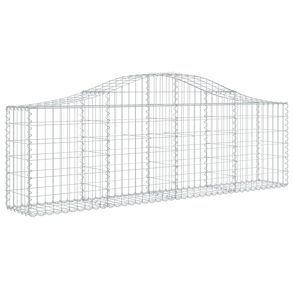 Arched Gabion Baskets 25 pcs 200x30x60/80 cm Galvanised Iron