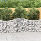 Arched Gabion Baskets 9 pcs 200x30x80/100 cm Galvanised Iron