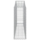 Arched Gabion Baskets 10 pcs 200x30x80/100 cm Galvanised Iron
