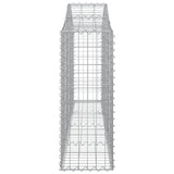 Arched Gabion Baskets 12 pcs 200x30x80/100 cm Galvanised Iron