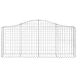 Arched Gabion Baskets 13 pcs 200x30x80/100 cm Galvanised Iron