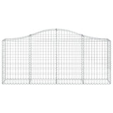 Arched Gabion Baskets 14 pcs 200x30x80/100 cm Galvanised Iron